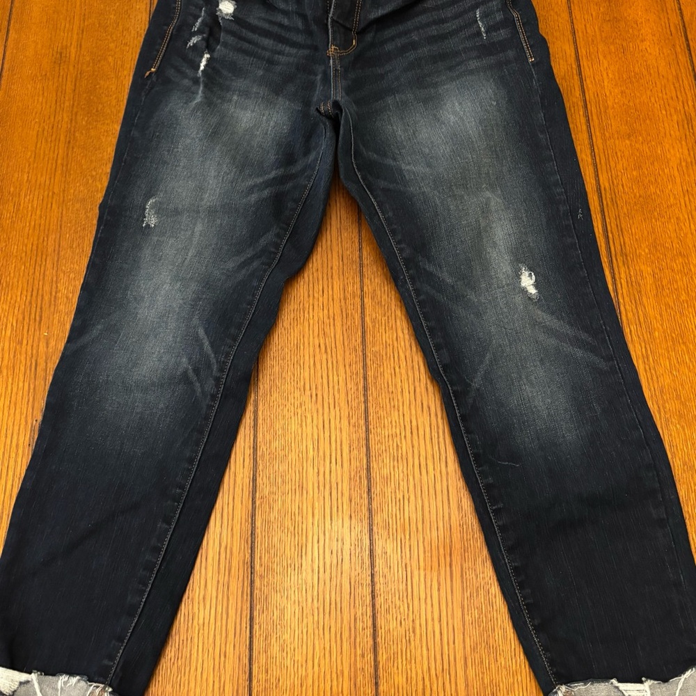 Time and Tru Dark Blue Distressed Women's Jeans